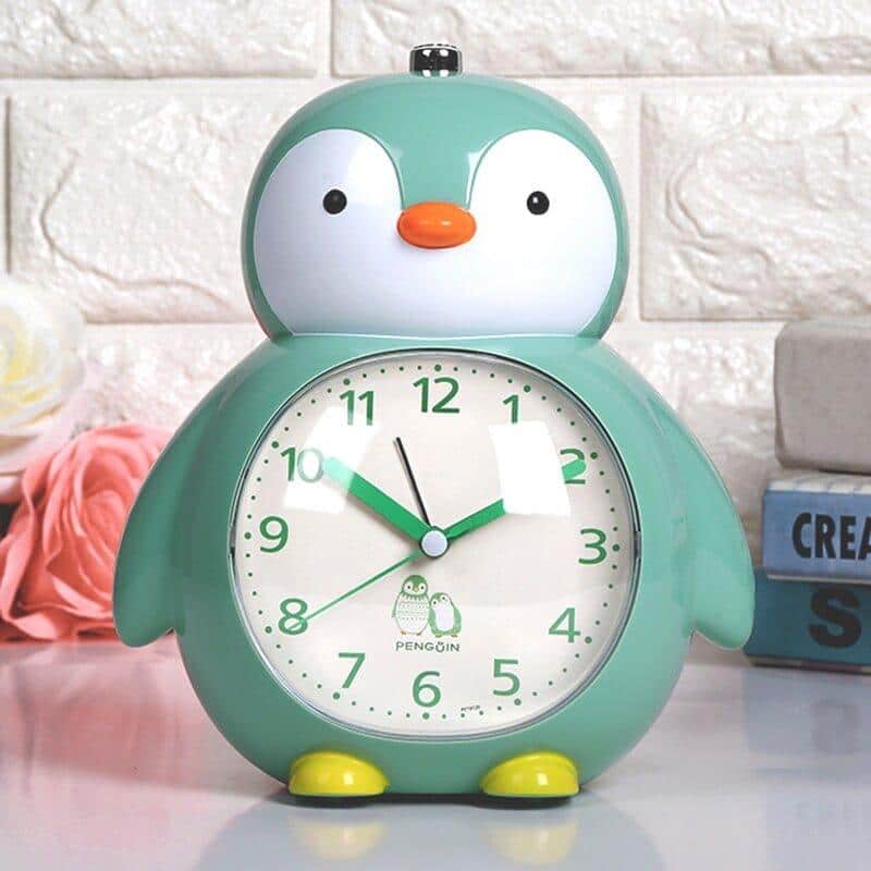 Sprechende Kinderuhr Uhr Zeitansage Sprachfunktion Pinguin Wecker  Kinderwecker, Sprechende Wecker Uhren Tischuhren